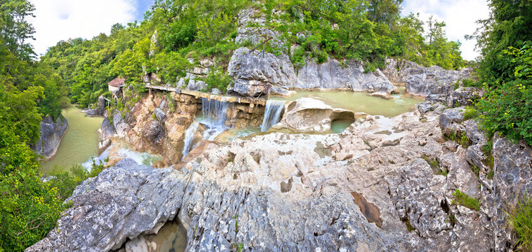 Mirna river canyon landscape in Kotli panoramic view