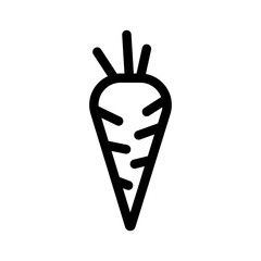 Carrot line icon, outline sign vegetable and food, diet linear style pictogram graphics, a linear pattern on a white background, Vector EPS 10.