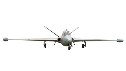 Light aircraft used in Israel. Retro model airplanes. Isolated