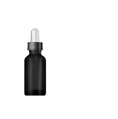 Flacon ambre noir transparent