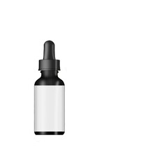 Flacon ambre noir étiquette