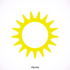 Sun Icon Isolated Background