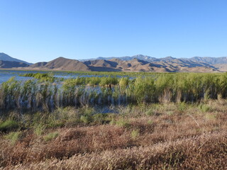 The beautiful scenery of Lake Isabella in the Sierra Nevada Mountains, Kern County, California.