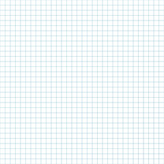 Grid paper. Abstract squared background with blue graph. Geometric pattern for school, wallpaper, textures, notebook. Lined blank isolated on transparent background.