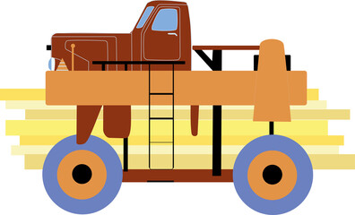 portal logging truck with logs