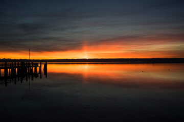 Fototapeta na wymiar Sunset at Ammersee
