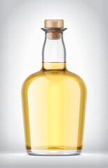 Glass Bottle on background. 