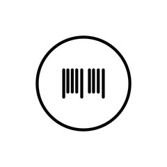 Realistic barcode icon isolated on white background. Modern simple flat sign. Internet concept. Trendy buy market mark symbol for web design, mobile app. Logo barcod illustration. Vector EPS 10