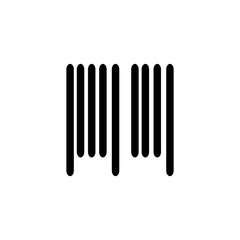 Realistic barcode icon isolated on white background. Modern simple flat sign. Coding concept. Trendy buy market mark symbol for sites, web design, mobile app. Logo barcod illustration. Vector EPS 10