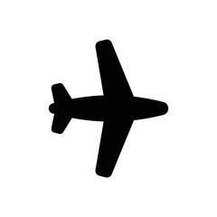 Obraz premium Airplane icon, plane logo line icons in black isolated on white background, fly symbol. Air sign, flight concept travel or airport illustration. For mobile app or design web site. Vector EPS 10
