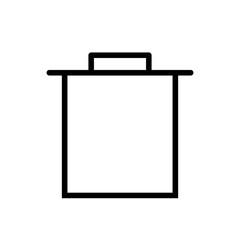 Trash bin line black simple icon, outline sign, linear style pictogram isolated on white. Delete symbol, logo illustration. For web, app, or ui. Pixel perfect vector graphics. Vector EPS 10