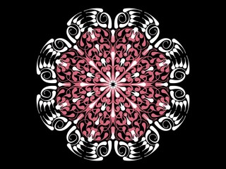 Mandala ornamental. Creative work background. Logo design illustration. Digital art illustration