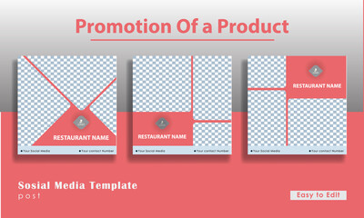 Editable Post Template Social Media Banners for Digital Marketing. Promotion Brand Fashion. Stories.