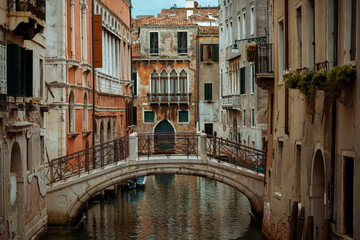 Fototapeta na wymiar landscape with street in Venice, Italy