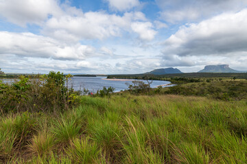 Panorama  landscape of Canaima National Park (Bolivar, Venezuela).