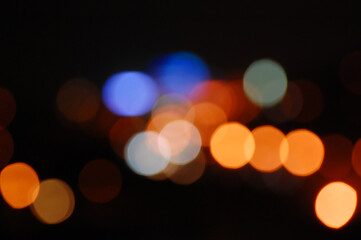 Night city lights abstract glow