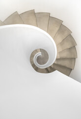 White spinning stairs