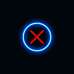 Obraz premium neon icon for website, mobile application and template UI material. vector illustration