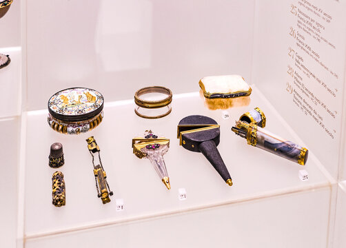 4 JUNE 2018, MILAN, ITALY: Museum of the Poldi Pezzoli, exposition of luxury from the collections of the nobility of Milan.
