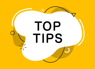 Top tips - modern banner. Poster for advertising. Vector illustration.