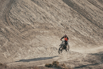 Moto race Patagonia desert Argentina