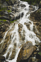 waterfall in the mountains