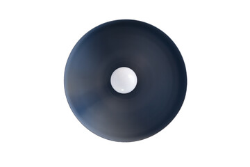 Blue ceiling lamp isolated on the white background.