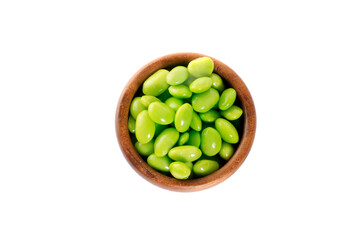 edamame isolated on the white With