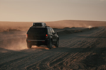 off road vehicle in desert