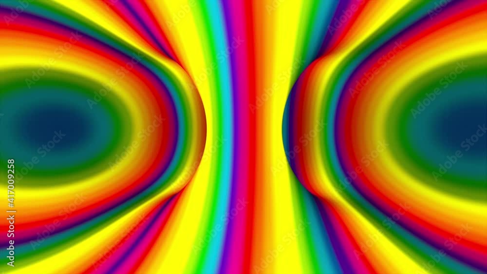 Poster multicolored spiral shape, computer generated. 3d rendering abstract rainbow surreal animated backgr