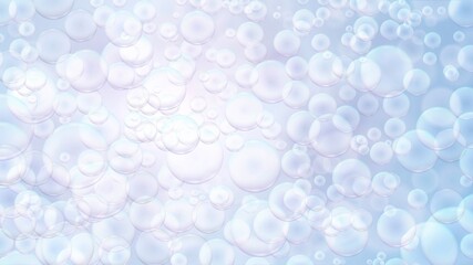 Background with soap bubbles or transparent round drops