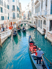 Fototapeta na wymiar Venice, Italy Canal and Gondola