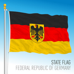 Federal Republic of Germany official national flag, European Union, vector illustration