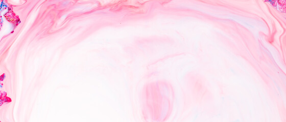 Fluid Art. Pink abstract texture. Liquid marble. Abstract ink design template mixed texture background