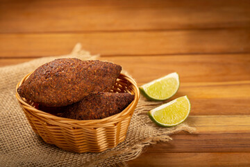 Kibbeh - The traditional Arabian snack, known in Brazil as Quibe (kibe).