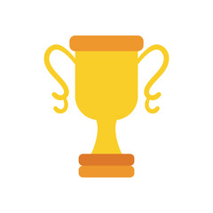 trophy cup on white background vector design