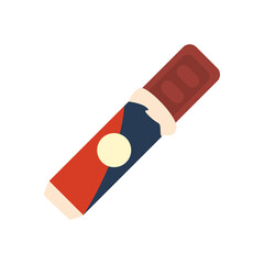 Sweet chocolate bar on white background vector design