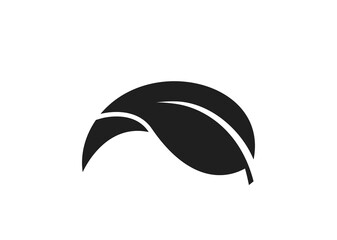 leaf icon. eco, environment and plant symbol. nature design element. isolated vector image
