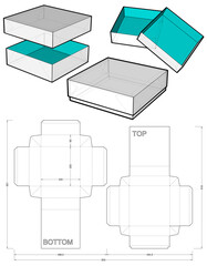 Self-assembling Folding Box. Ease of assembly, no need for glue (Internal measurement 20x20x6cm). The .eps file is full scale and fully functional. Prepared for real cardboard production.