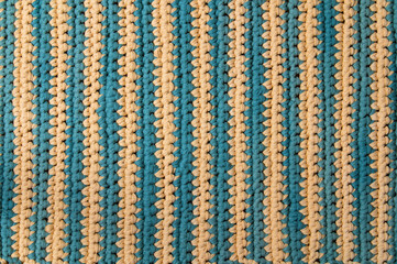mat made of textile yarn, tied with your own hands