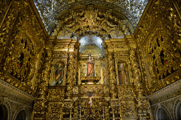 Fototapeta na wymiar Sao Roque Church (Portuguese: Igreja de Sao Roque) in Lisbon, Portugal. This church is completed in 16th century with Baroque style.