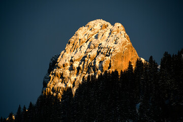 sunset in the mountains