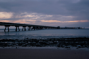 Fototapeta premium pier at sunset