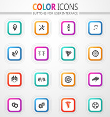 Cycling and cycling tourism icon set