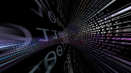 Driving through the hi tech data tunnel concept © alexskopje