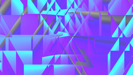 Fototapeta premium 3D Illustration of Abstract geometric shapes