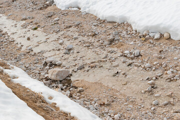 Dried winter river