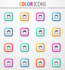 calendar icon set