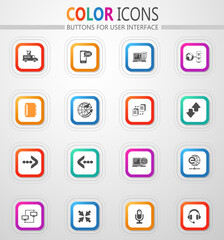 Communication technology icon set