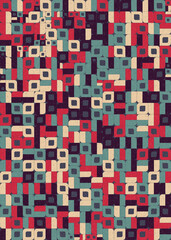 Fototapeta premium Abstract Geometric Pattern generative computational art illustration